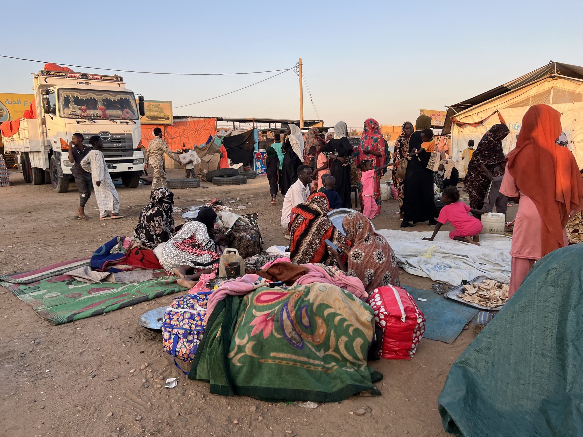 Displaced residents of Al-Fashir, Sudan, November 1, 2025.