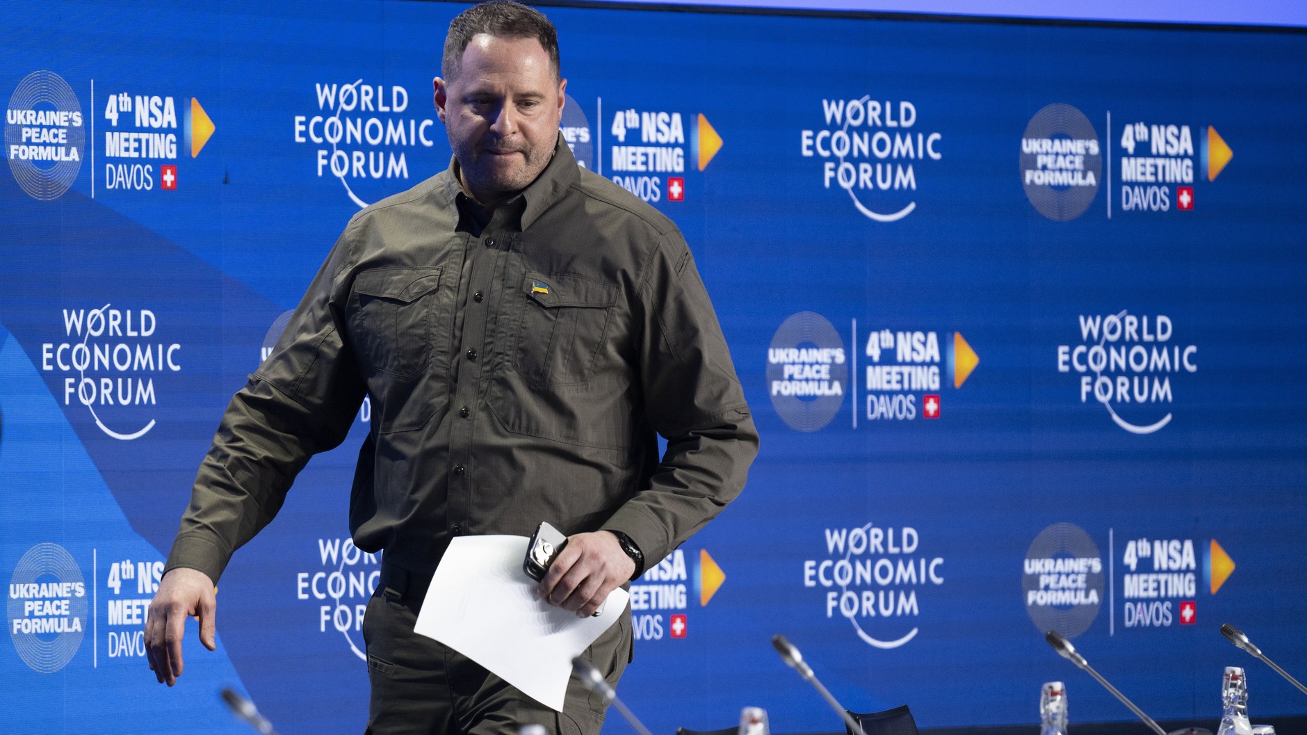 Andriy Yermak, Head of the Office of the President of Ukraine, at a meeting in Davos, January 14, 2024.