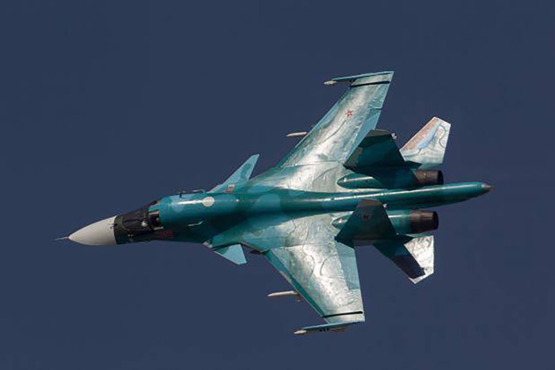 Russian Su-30 fighter jet crashed during a training flight over a forest