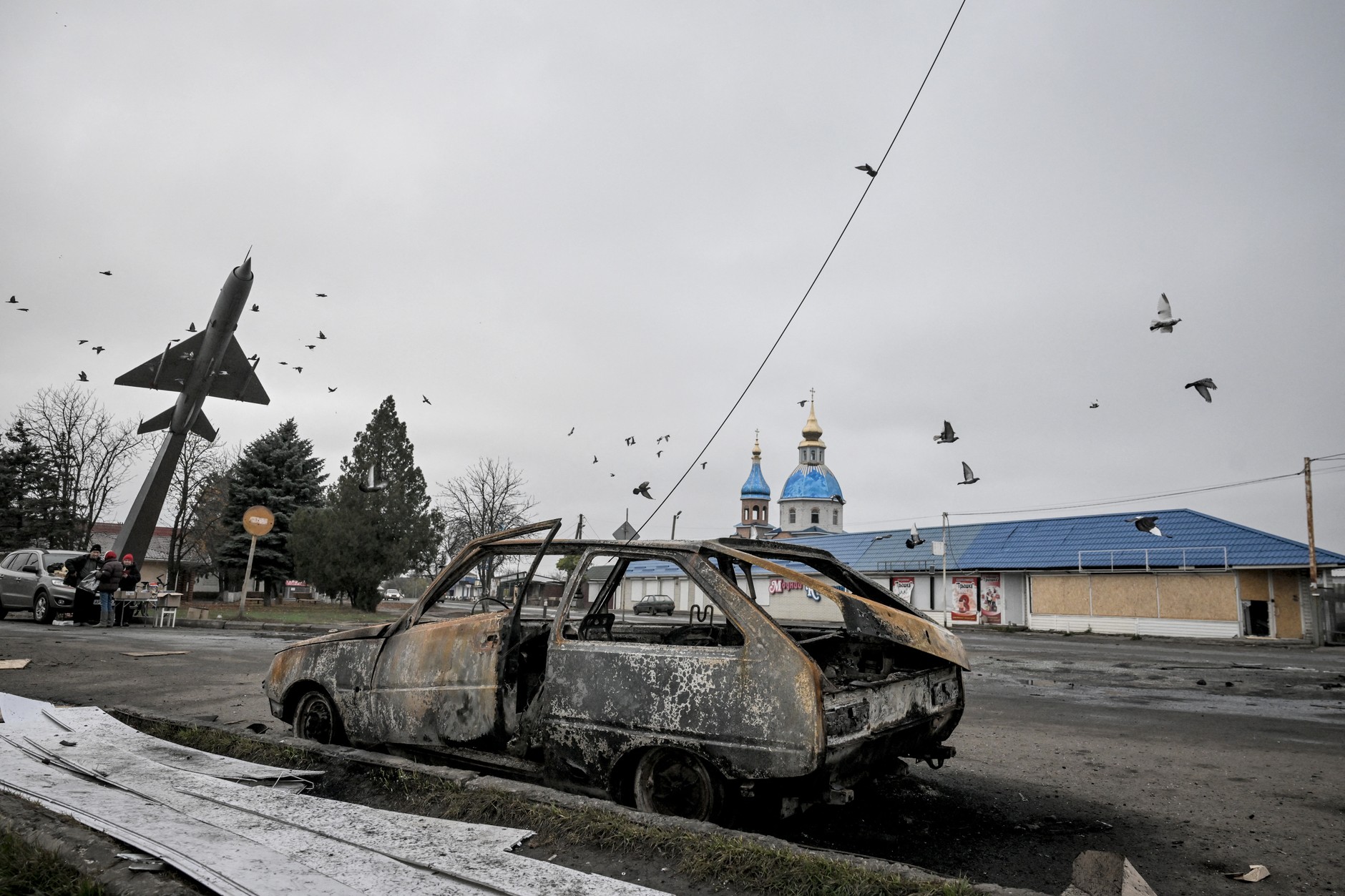 Destruction in Pokrovsk, November 12, 2025.