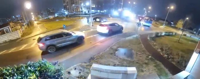 Flying driver in Oradea PHOTO: video capture