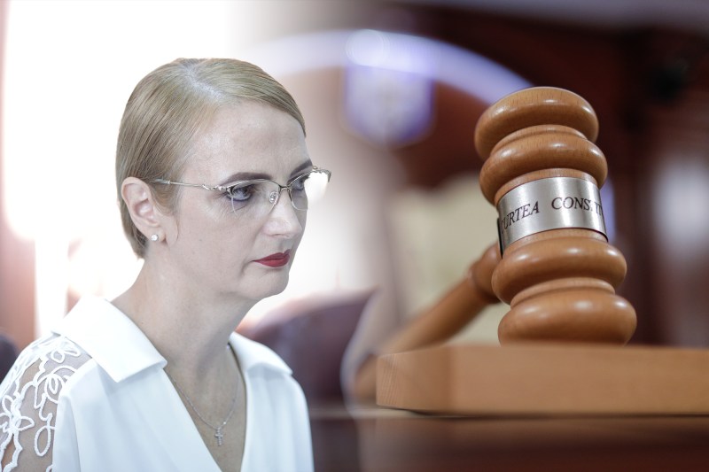 Lia Savonea and the Constitutional Court of Romania. Collage: Ion Mateș / Hotnews. Inquam Photos / Octav Ganea