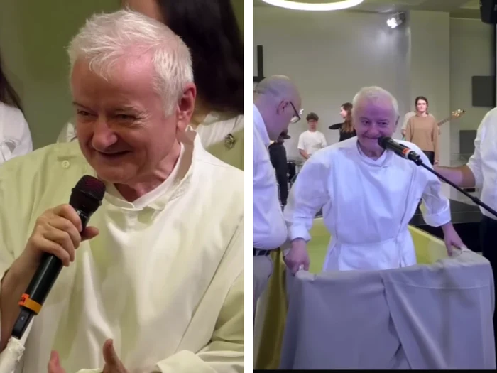 Irinel Columbeanu was baptized/PHOTO: Youtube/ Annunciation Baptist Church Bucharest