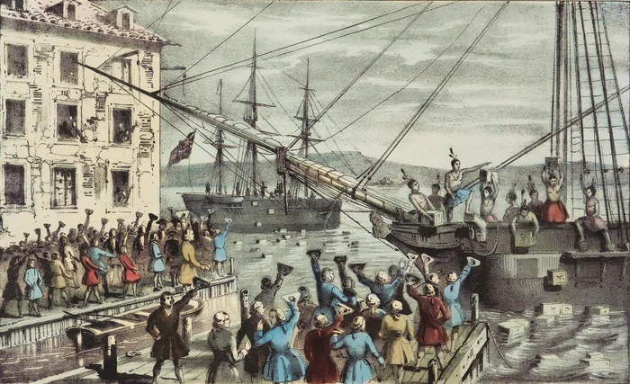 Boston Tea Party, lithograph by Nathaniel Currier. PHOTO: Wikipedia