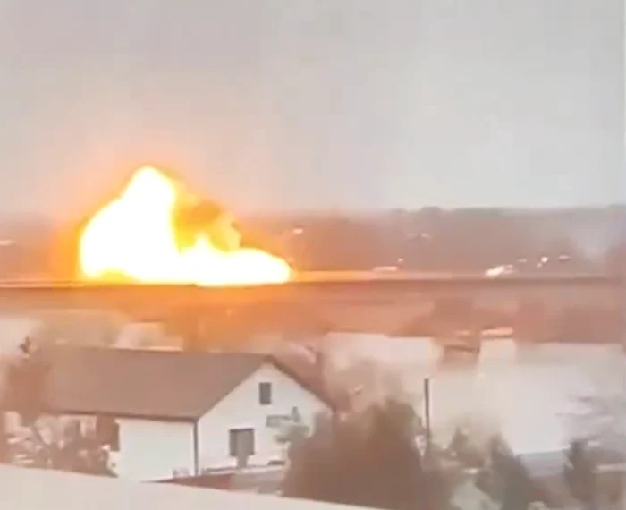 The strategic bridge was attacked on December 18 with drones. PHOTO: Instagram screenshot