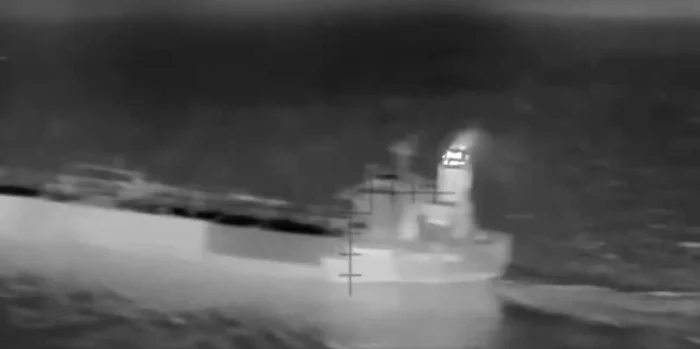 The tanker QENDIL would have suffered serious damage. PHOTO: video capture X/@Tendar