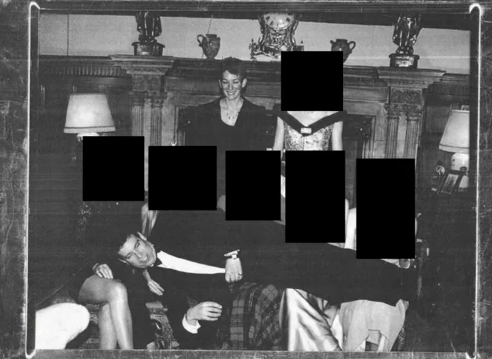 Prince Andrew, lying across the legs of several people Photo: Shuterstock