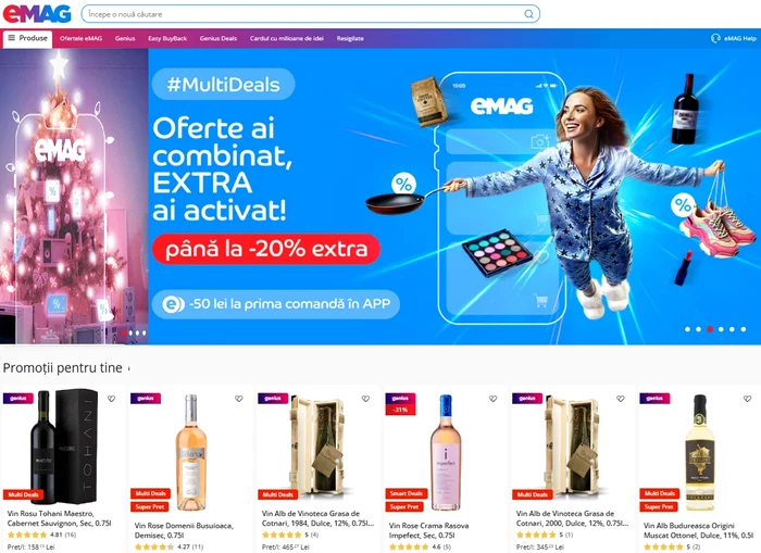 eMAG banner with MultiDeals campaigns Source eMAG