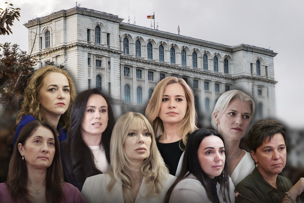 Left: Simona Spătaru (USR), Cynthia Păun (USR), Simona Bucura Oprescu (PSD), Victoria Stoiciu (PSD), Silvia Mihalcea (PSD), Corina Ene (PSD), Alina Gorghiu (PNL) and Éva Csép (UDMR). Photos: Inquam Photos, Dreamstime. Collage: Ion Mateș / Hotnews