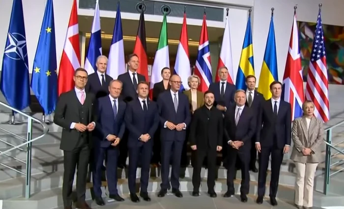 European leaders, meeting with Trump's representatives in Berlin/PHOTO: EPA/EFE