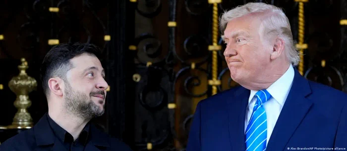 Donald Trump and Volodymyr Zelensky at Mar-a-Lago