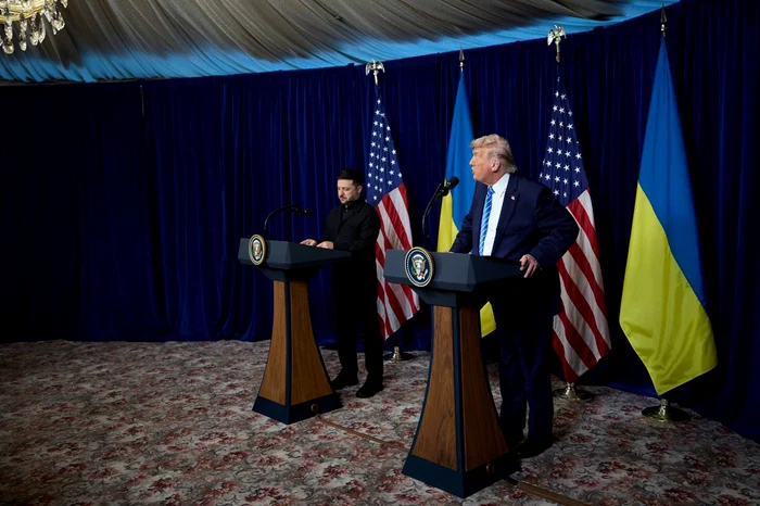 Volodymyr Zelensky and Donald Trump press conference PHOTO: X