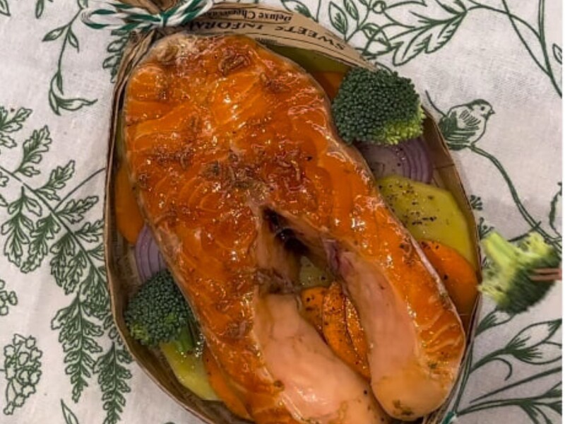 Mix this with zest and the baked fish will turn out amazing. The secret of juiciness is in the marinade