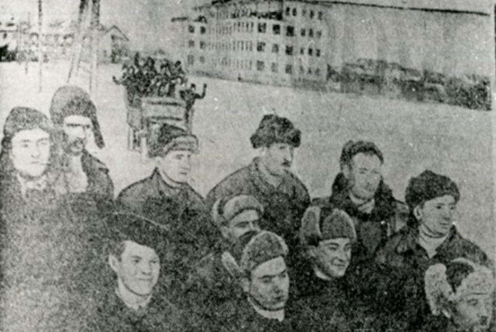 A group of migrants sent to collective farms in the region