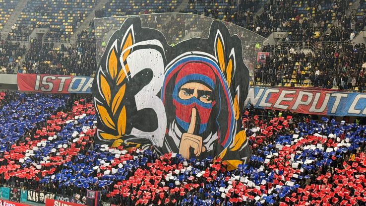 The atmosphere at FCSB - Rapid + The scenery of the red-blue North Lawn / photo: GSP