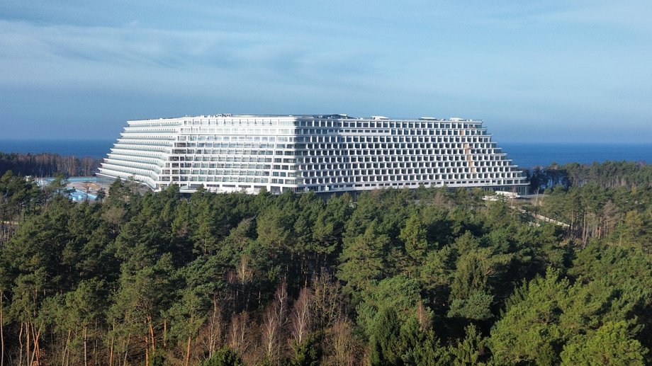 View of the Gołębiewski Hotel in Pobierowo