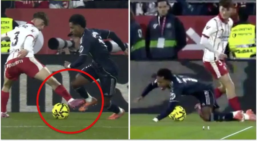 The contact is obvious, but Rodrygo will not get a penalty / photo: catch Real Madrid TV puts the guns on the referees again: