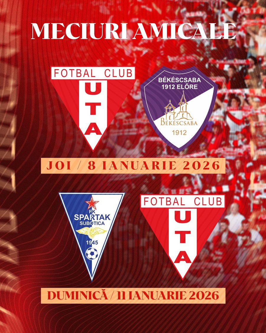 UTA stays in Arad for the winter camp // PHOTO: Facebook @UTA Arad Two friendlies perfected by UTA Arad in the winter camp