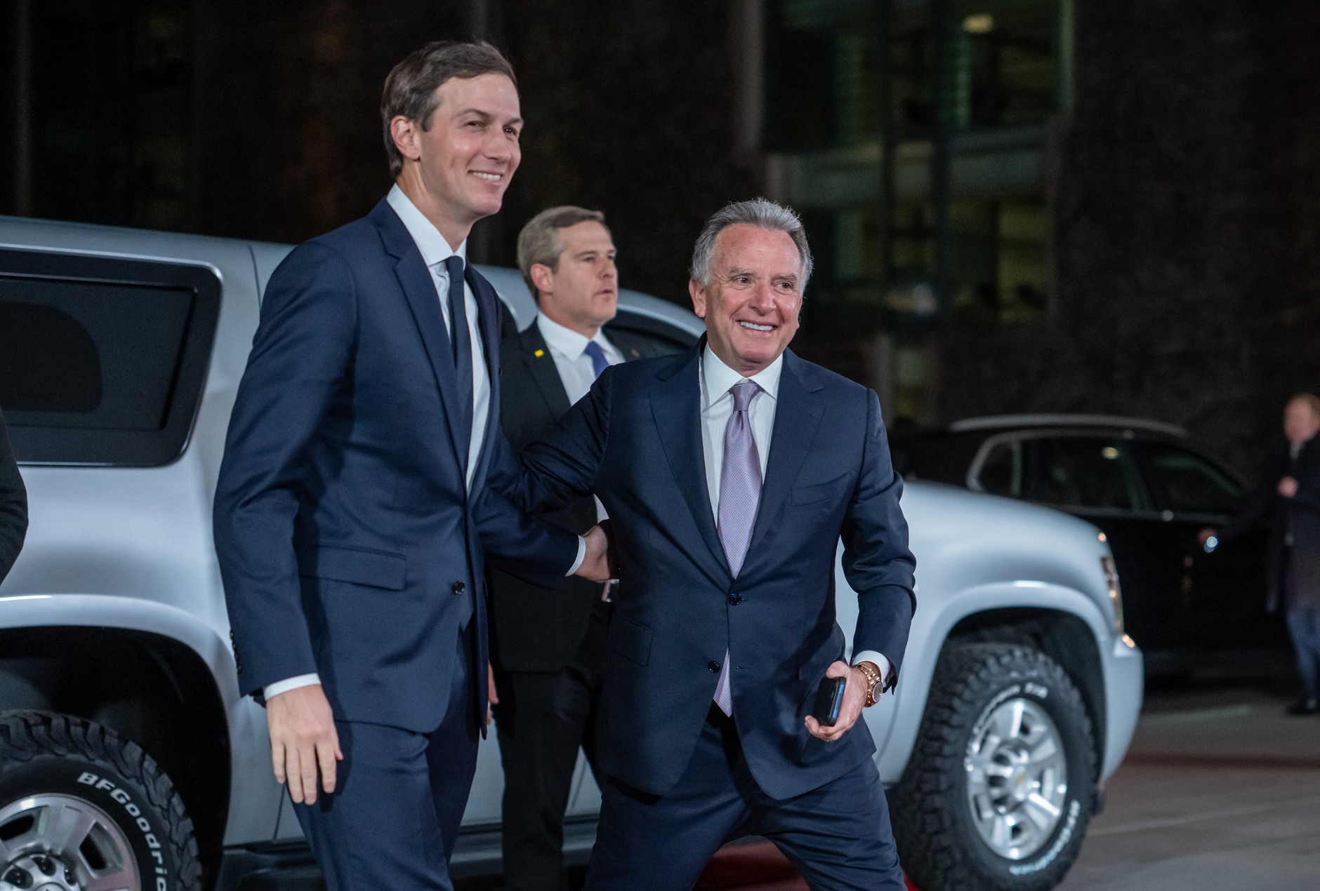 Jared Kushner (L) and Steve Witkoff (R) heading for consultations on a possible peace in Ukraine, Berlin, Germany, December 15, 2025.