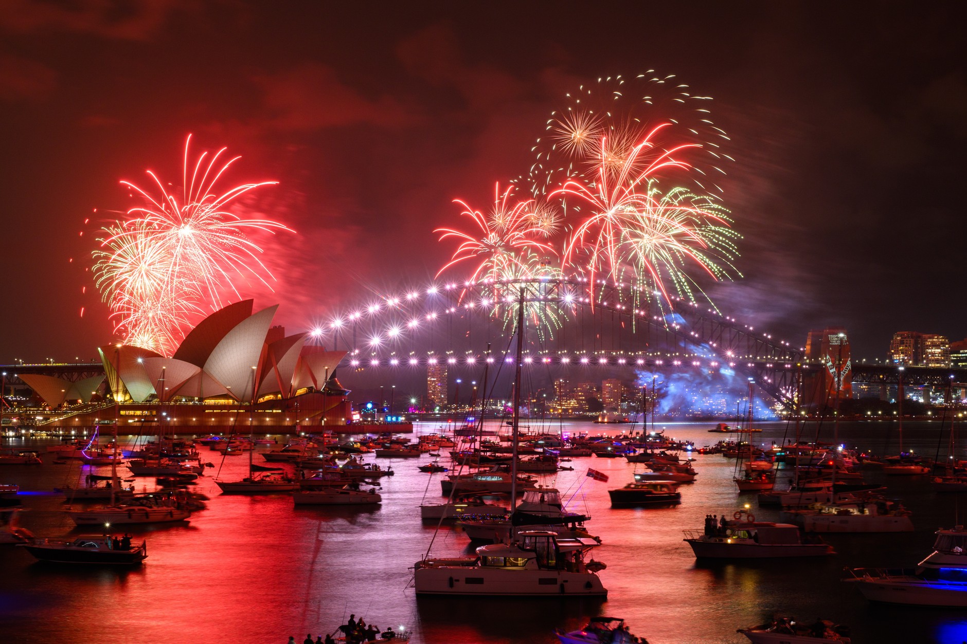 Sydneysiders celebrating the arrival of the New Year