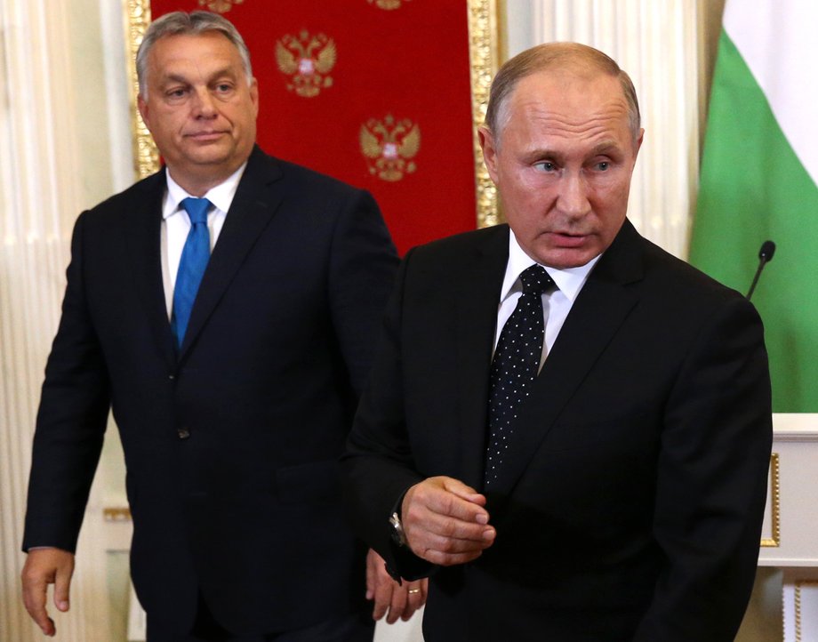 Prime Minister of Hungary Viktor Orban and President of Russia Vladimir Putin
