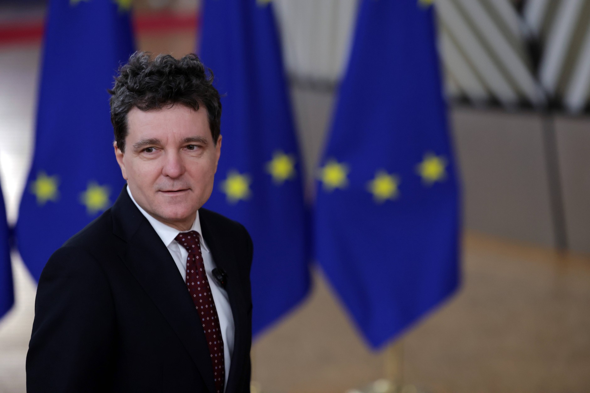 Nicusor Dan, President of Romania at the EU Council summit. Brussels, 18 December 2025