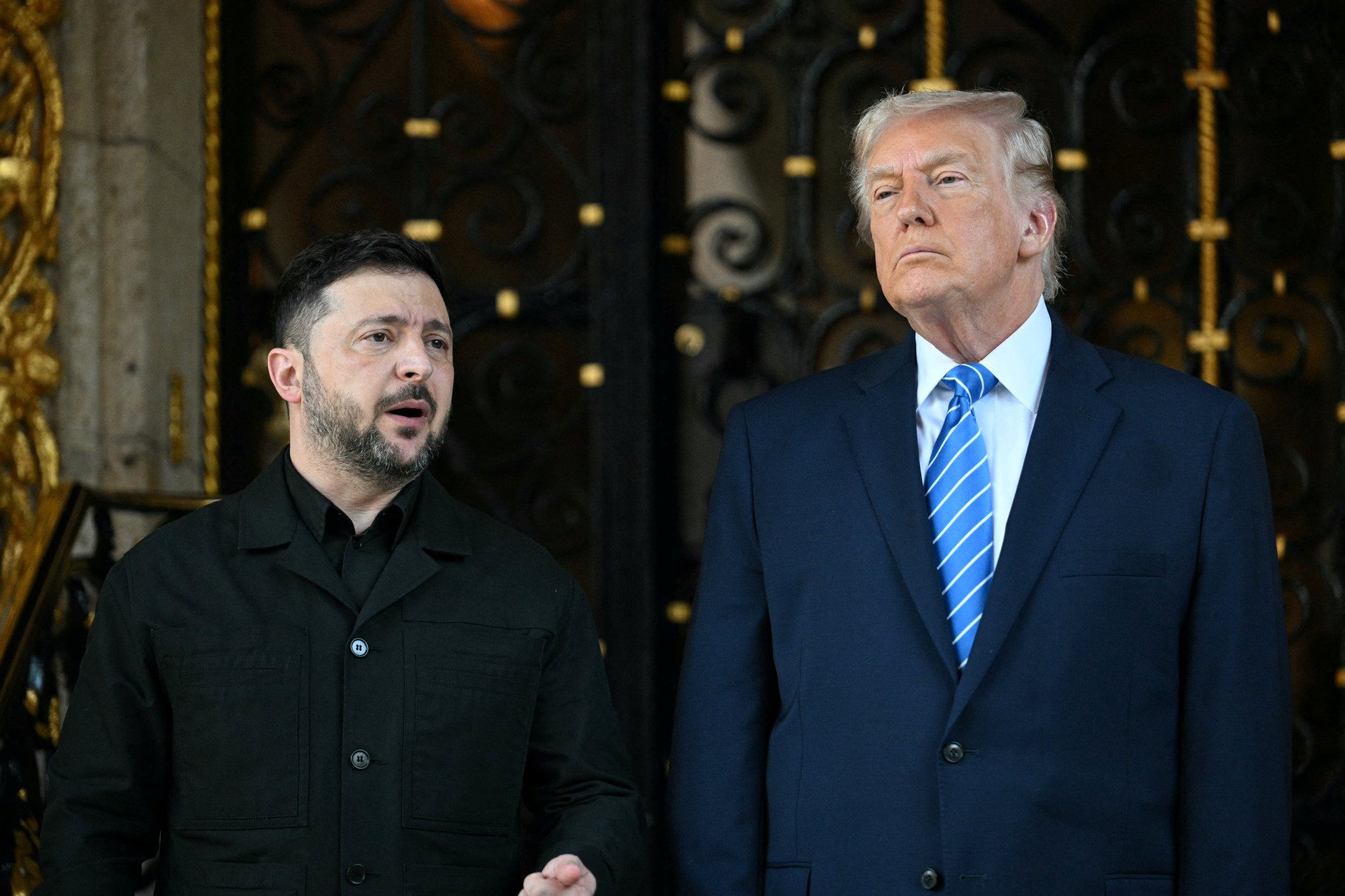 Volodymyr Zelensky and Donald Trump in Florida, December 28, 2025.
