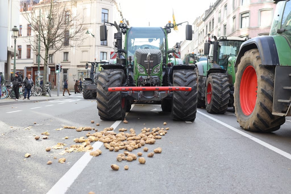 Farmers' protest in Brussels, December 18, 2025.