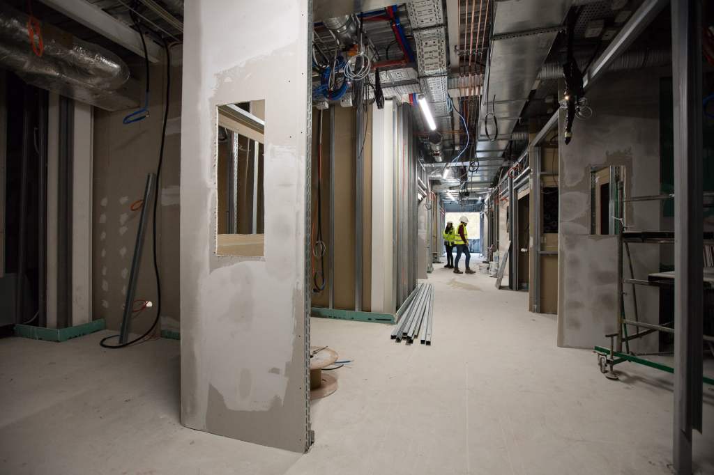 The construction site of the new ATI newborn ward at