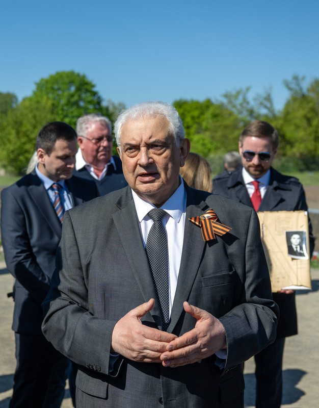 Sergei J. Nechayev, Russian ambassador to Germany, during the celebrations of the end of World War II. Oranienburg, April 28, 2025