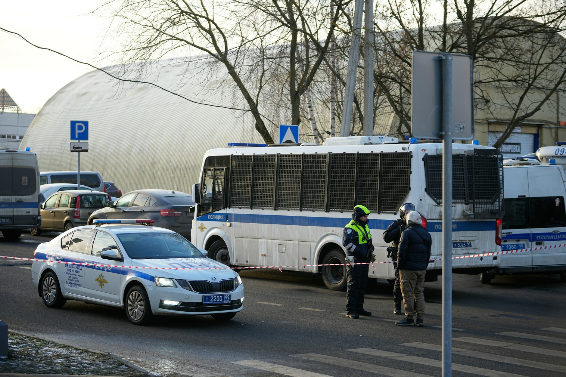Police actions after the explosion in Moscow, December 24, 2025.