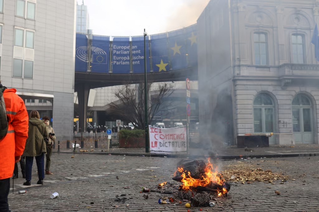 Farmers' protest in Brussels, December 18, 2025.