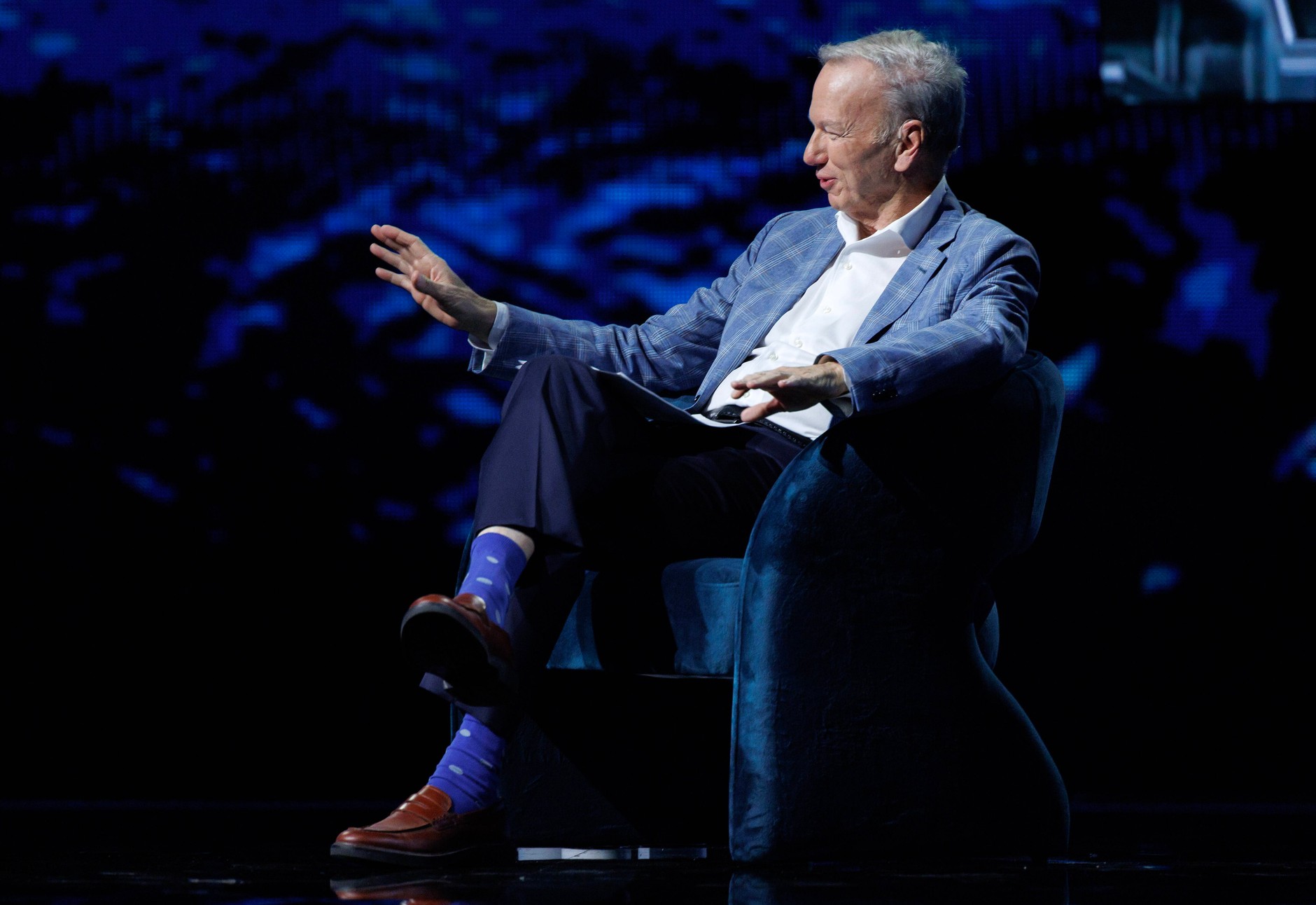 Relativity Space president and former Google CEO Eric Schmidt during a business forum at the Kaseya Center, U.S., November 6, 2025.