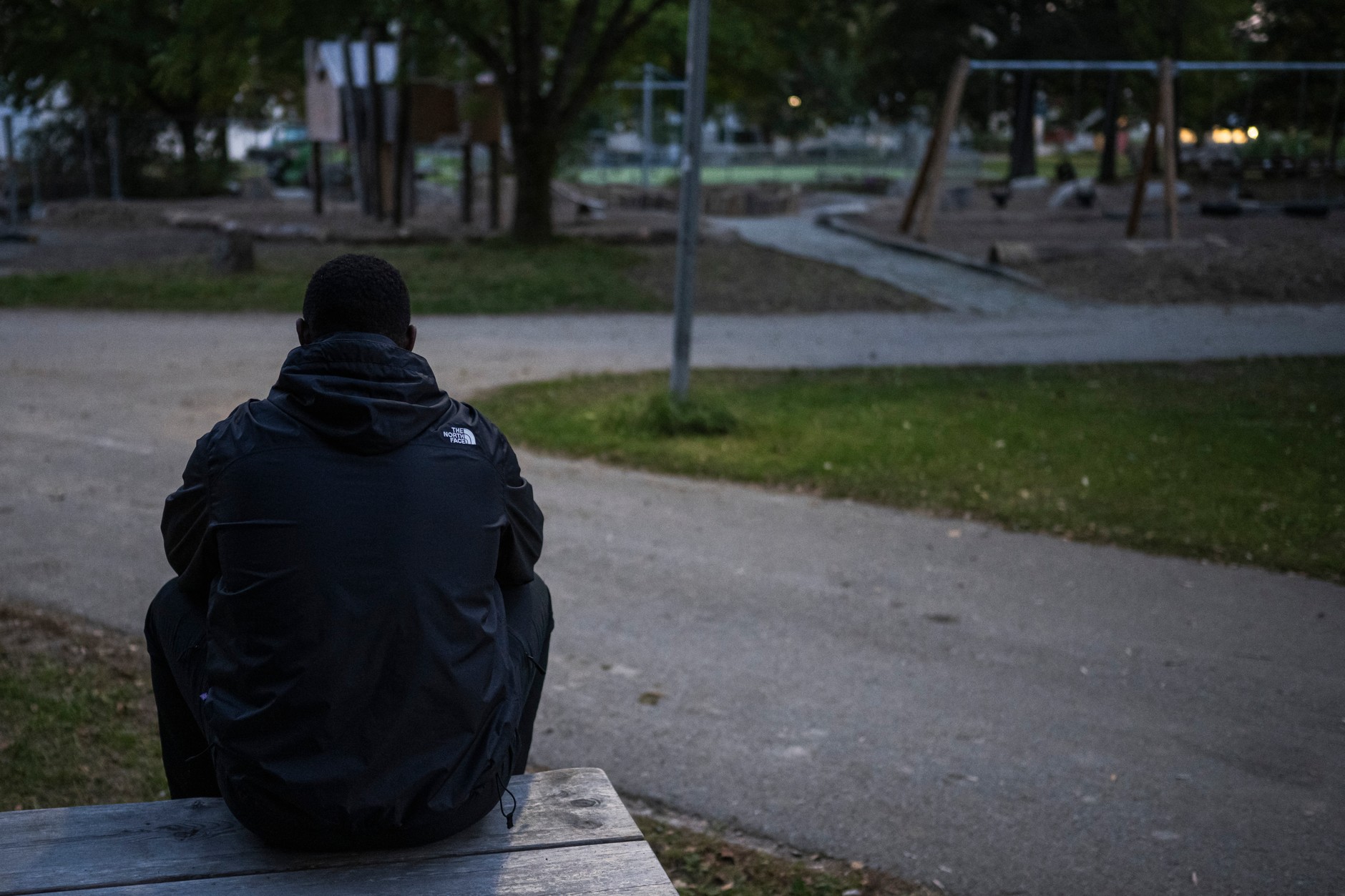 A teenager in Orebro, Sweden, September 2024.
