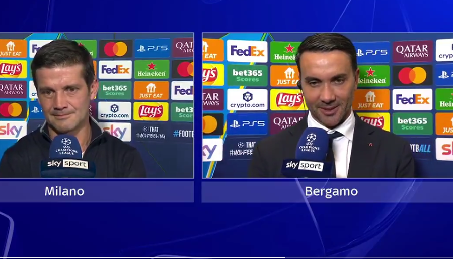 Chivu and Palladino After Inter - Liverpool, Chivu went live with the coach of the Serie A opponent: