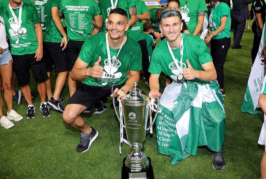 Marinos Tzionis a cucerit titlul Ciprului cu Omonia Nicosia în 2021. Foto: Instagram Internaționalul de 1.000.000 de euro, remarcat de MM Stoica în Superligă: „N-am stat pe gânduri când mi-a venit oferta din România” + Amintiri cu Messi din MLS: „Era bătaie pe tricoul lui”