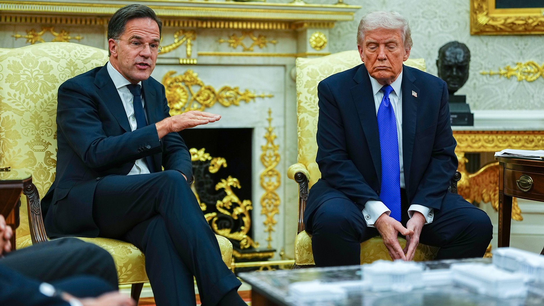 Mark Rutte, Secretary General of NATO, during a meeting with Donald Trump, President of the USA. Washington, October 22, 2025