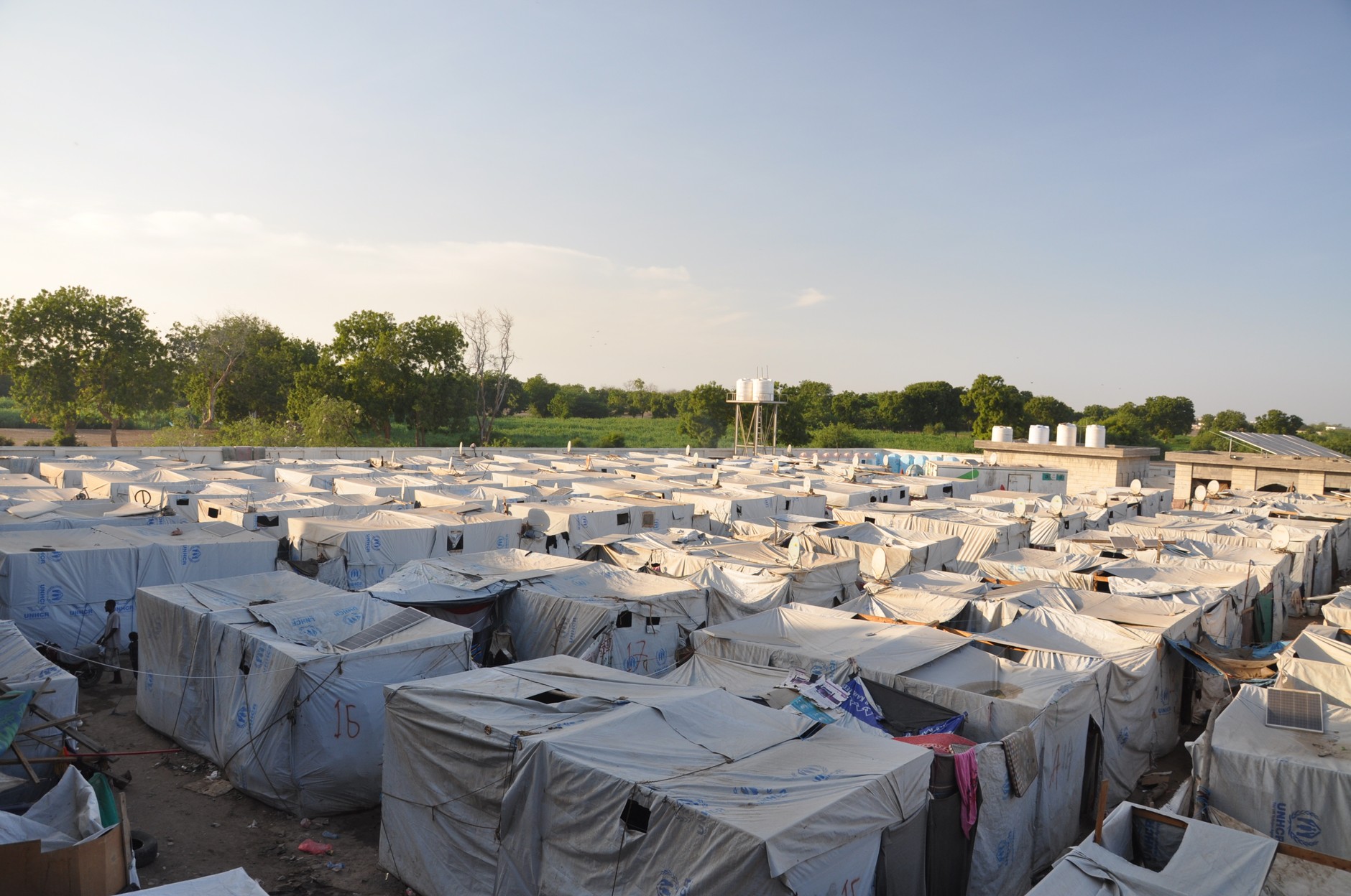 Tents where Yemenis live in the Ma'rib region in northeast Yemen