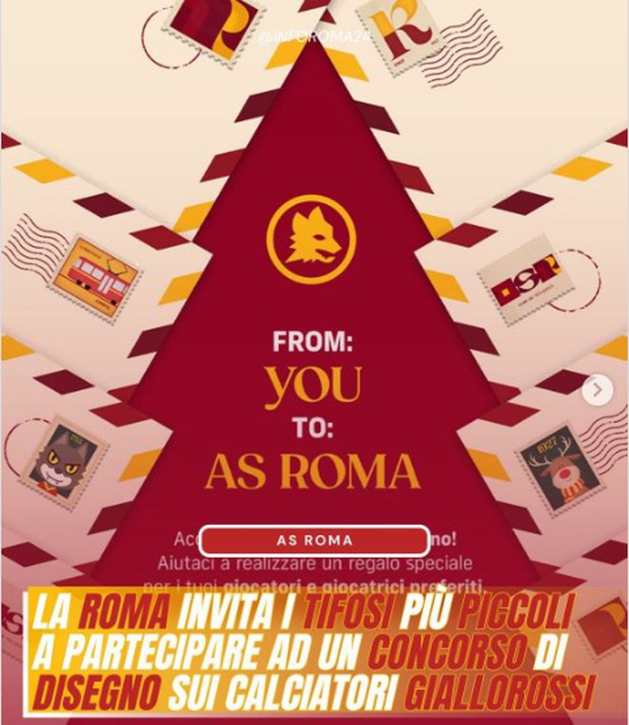 Nice idea for announcing the starters in the game with Como » What AS Roma put in place of the players' pictures!
