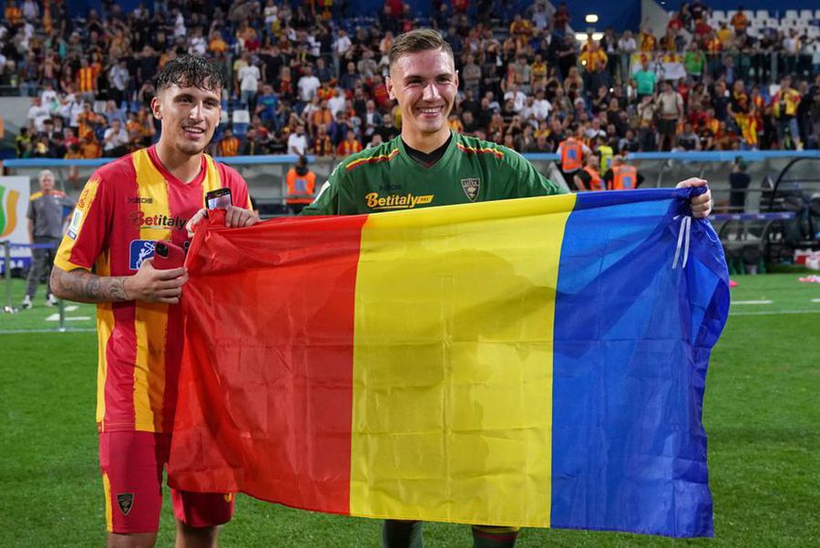 Rareș Burnete and Laurentiu Borbei celebrated the title won 13 months ago with Lecce wearing the tricolor flag / Photo: Imago What happened to the Romanian boys from Juventus U19 one year after the interview in Gazeta Sporturilor » Where did the champions from Lecce Primavera 2022-2023 end up