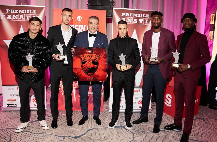 Musi, Stoinov, Cîrjan, Boateng and Karamoko at the Fanatik Gala / photo: Silviu Enache
