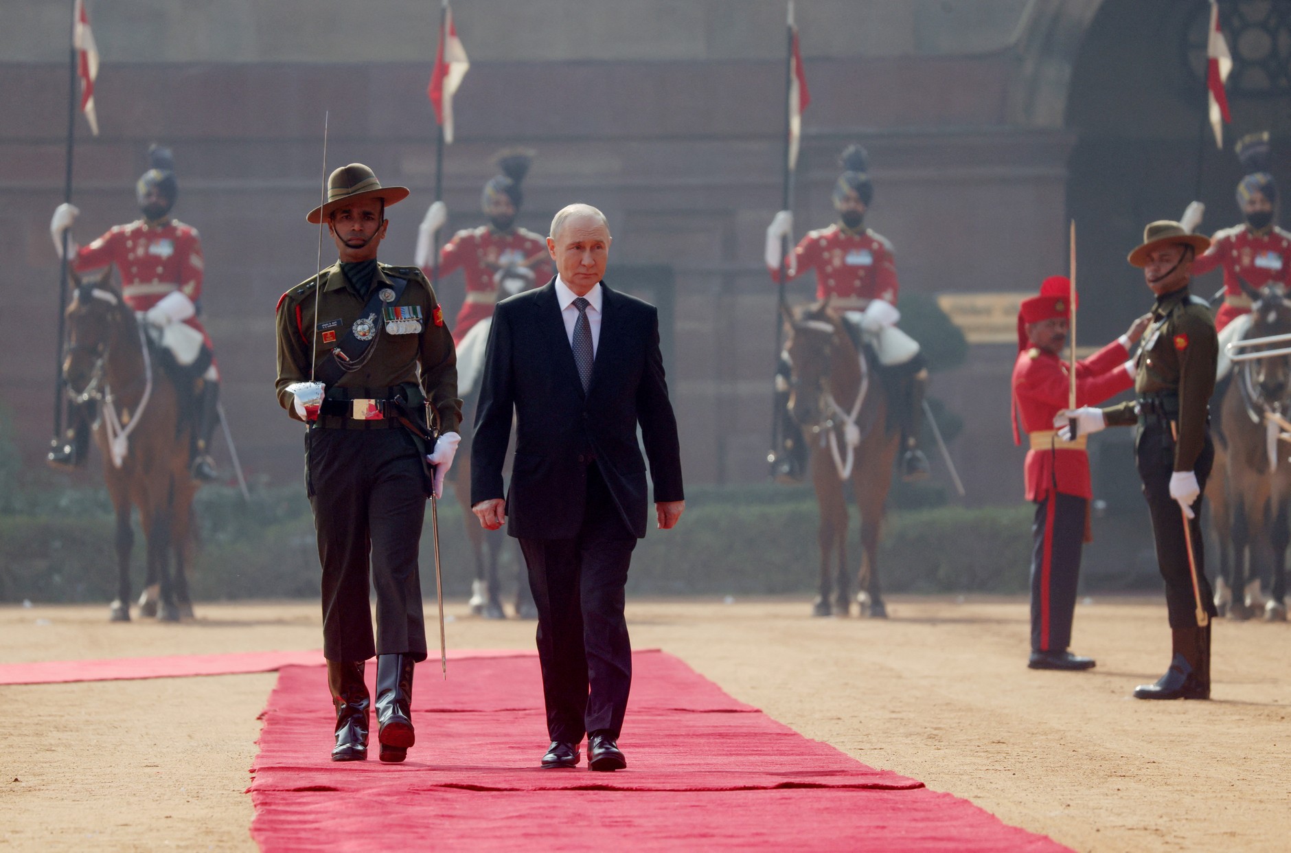Vladimir Putin upon arrival in India, December 5, 2025.