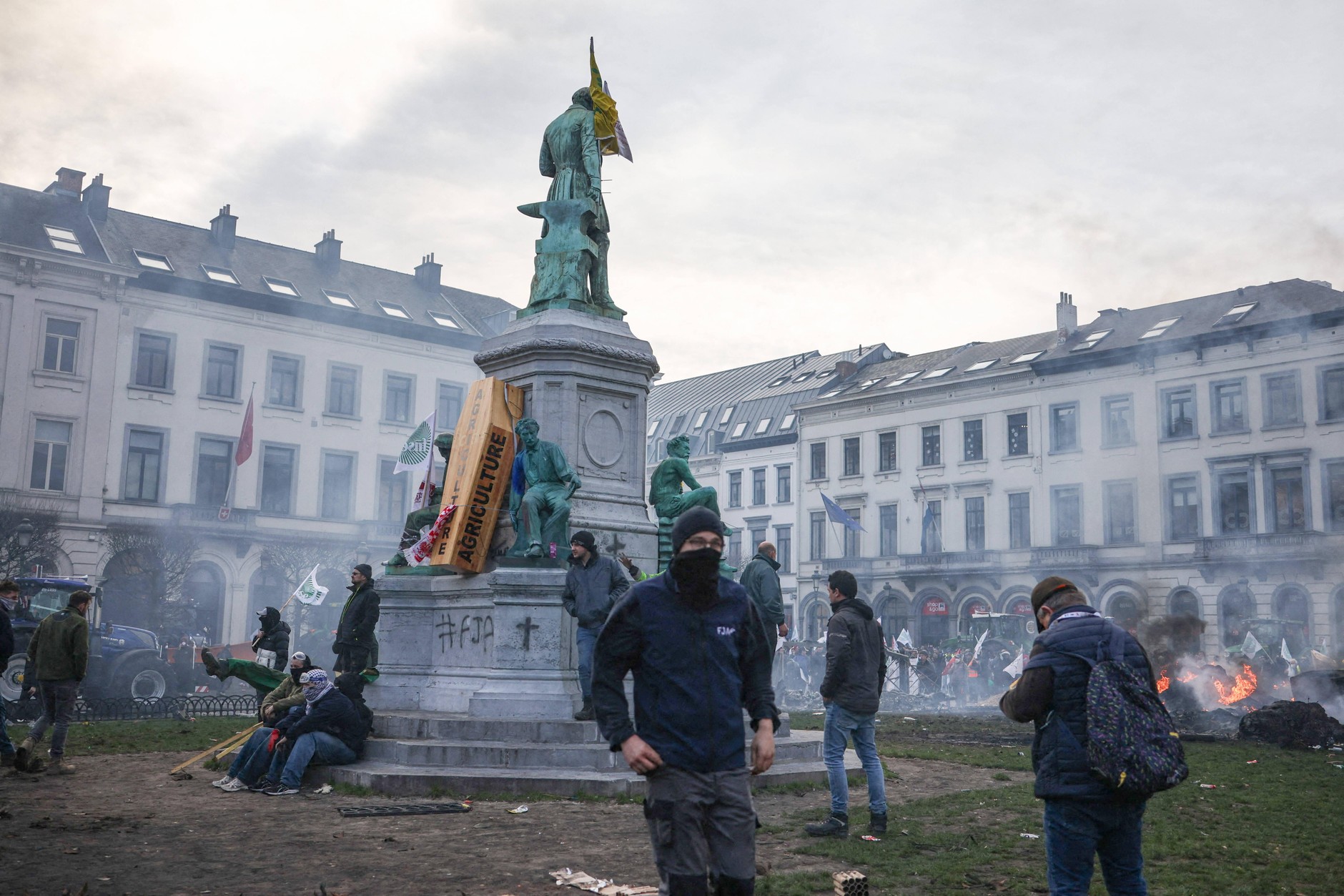 Farmers' protest in Brussels
