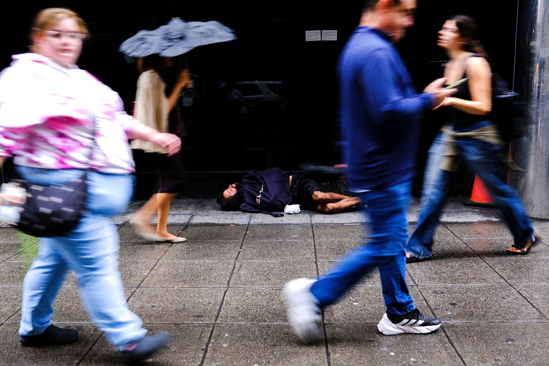 A person in crisis of homelessness in New York