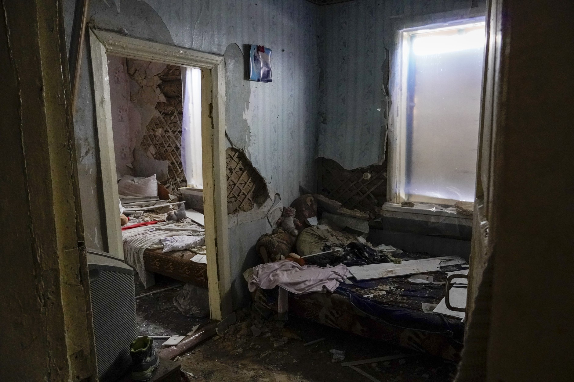 Destruction in the Kursk region