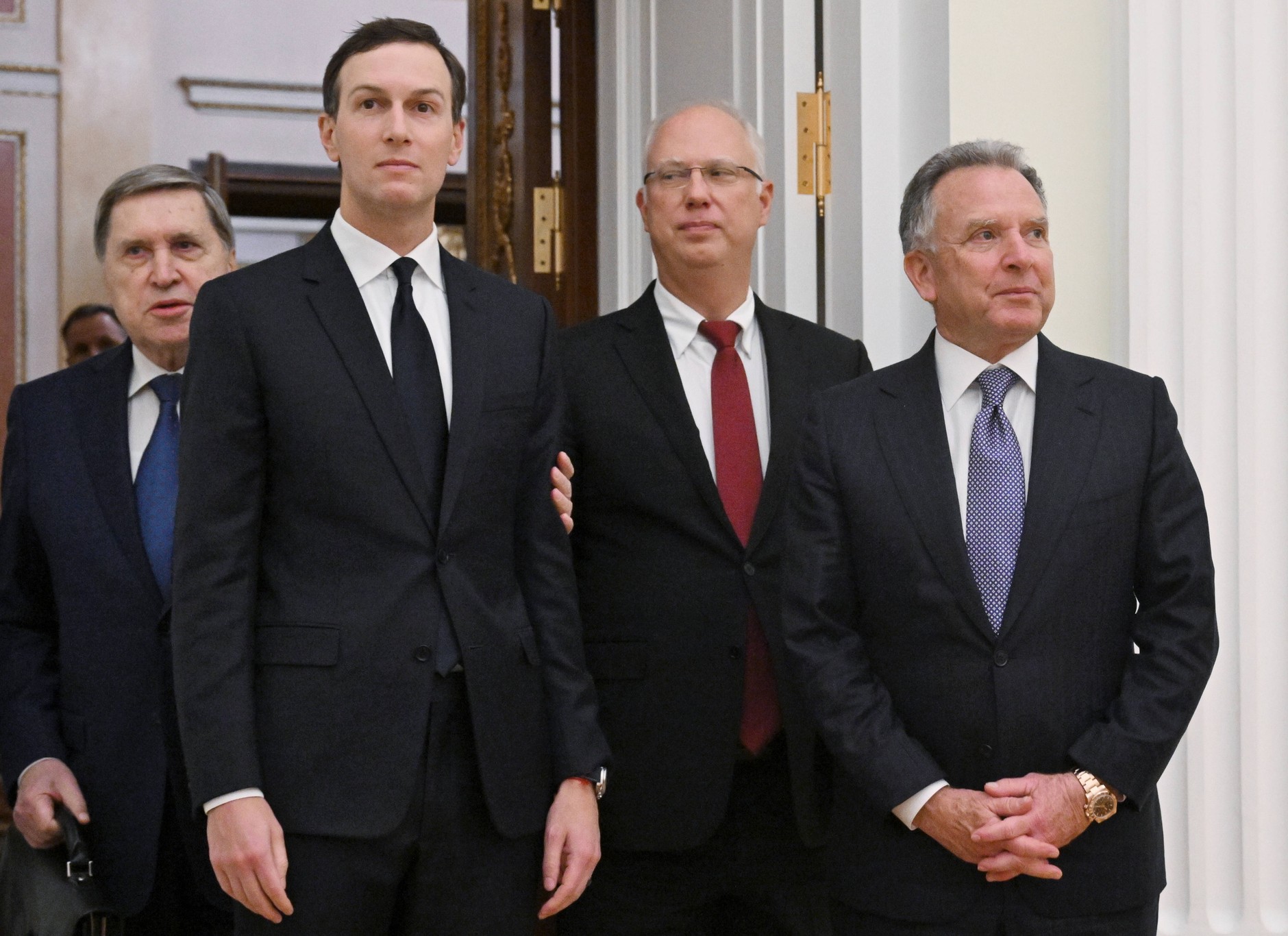 Advisor to the Russian president Yuri Ushakov, Trump's son-in-law Jared Kushner, special representative of the Russian president for investments Kirill Dmitriev and special envoy of the US president Steve Witkoff. Moscow, Russia, December 2, 2025