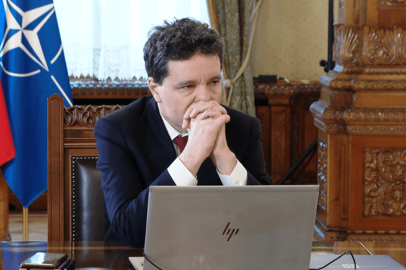 Nicușor Dan, at the consultation at the Cotroceni Palace with the magistrates Photo: capture presidency.ro