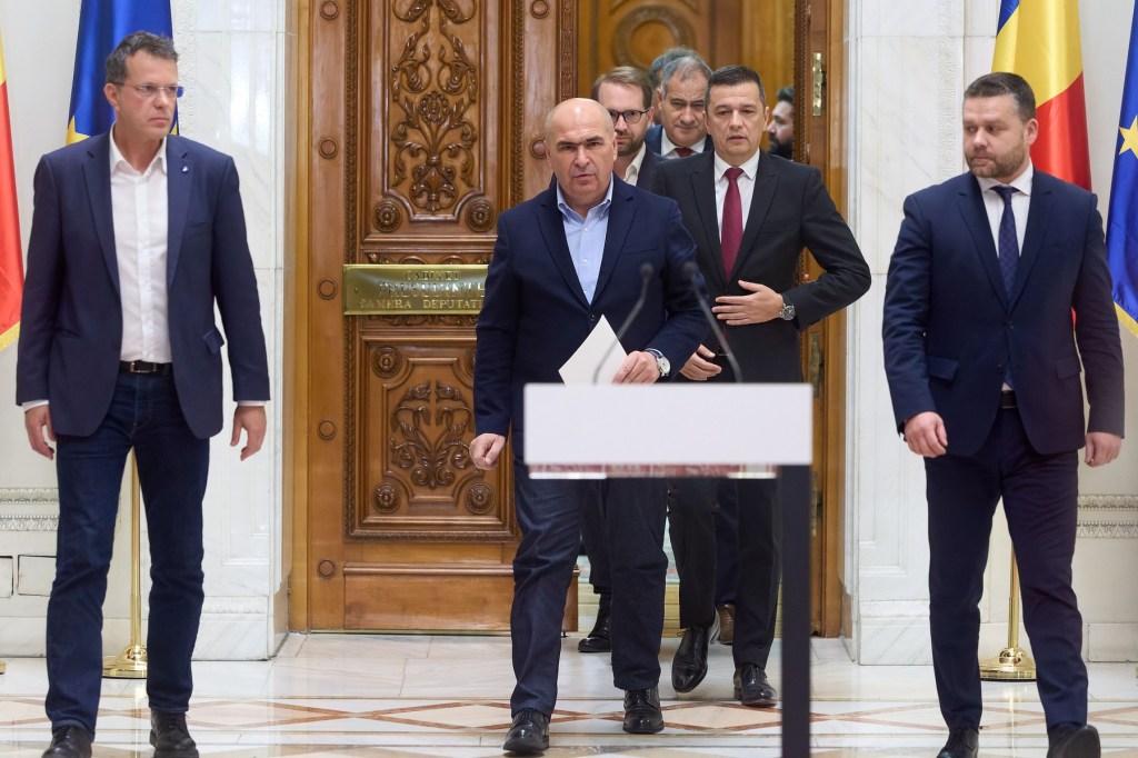 The political leaders of the governing coalition. Photo: Lucian Alecu / Shutterstock Editorial / Profimedia