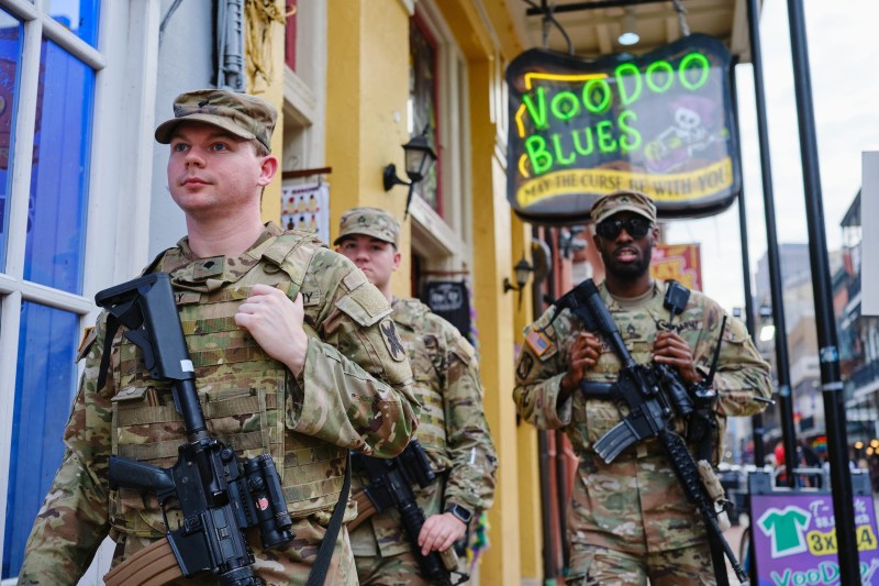 Military on the streets of New Orleans on February 4, 2025, for the Super Bowl / Photo: Dan Anderson/ZUMA Press Wire/Shu / Shutterstock Editorial / Profimedia