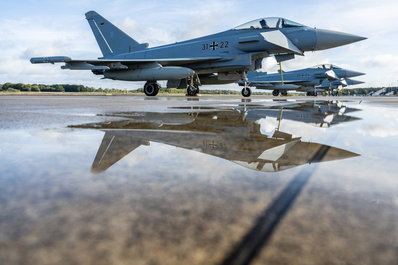 Cloaked 'strong message' to Russia from Luftwaffe chief. Germany sent Eurofighter fighter jets and soldiers to Poland